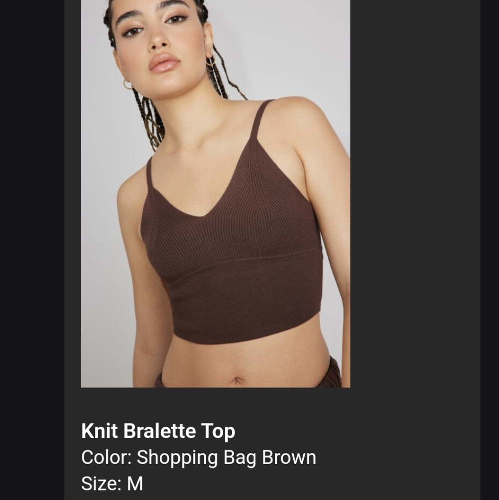 NWT Garage knit bralette top